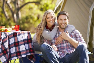 Couple camping | cosmetic dentist lower plenty