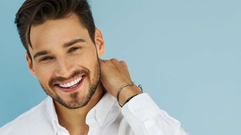 teeth whitening lower plenty | man smiling